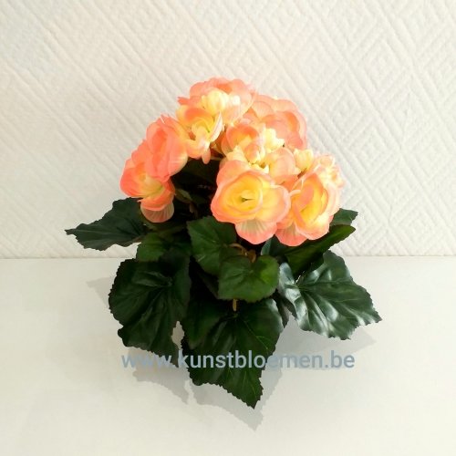 Kunstbloemen - Begonia zalm kunstbloemen.be